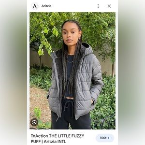 Aritzia TNA Little Fuzzy Puff Goose Down | Size L